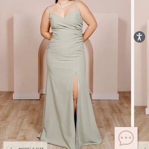 Crepe bridesmaid /prom dress